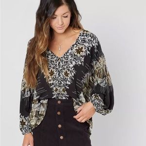 Free People Birds of a Feather Blouse Size M